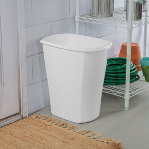 Sterilite 10538006 10 Gallon White Ultra Plastic Wastebasket Trash Can (6 Pack)
