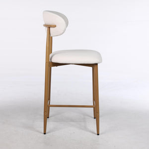 Upholstered Counter Height Bar Stools For Kitchen Island (Set of 2) - Beige