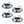 Bestway CoolerZ Rapid Rider Inflatable Lake Pool Tube Float, Blue/Gray, 4 Pack