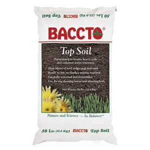 Michigan Peat 1550P Baccto Top Soil with Reed Sedge and Sand, 50 Pounds, 6 Pack