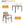 All Weather 5-Piece Patio Dining Table Set