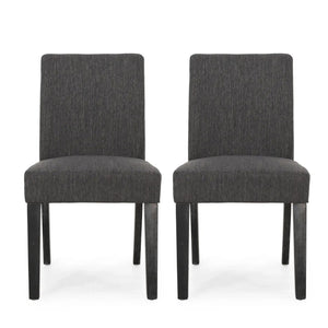 Contemporary Dining Chair With Upholstered Seating and Tapered Legs