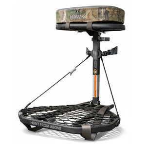 Hawk COMBAT Hang On Tree Stand, Deer Stand with 21 x 27" Saddle Hunting Platform