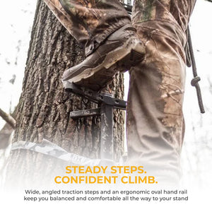 Hawk Ranger Traction 32" Climbing Sticks, Angled Step Tree Climbing Gear, 3-Pack