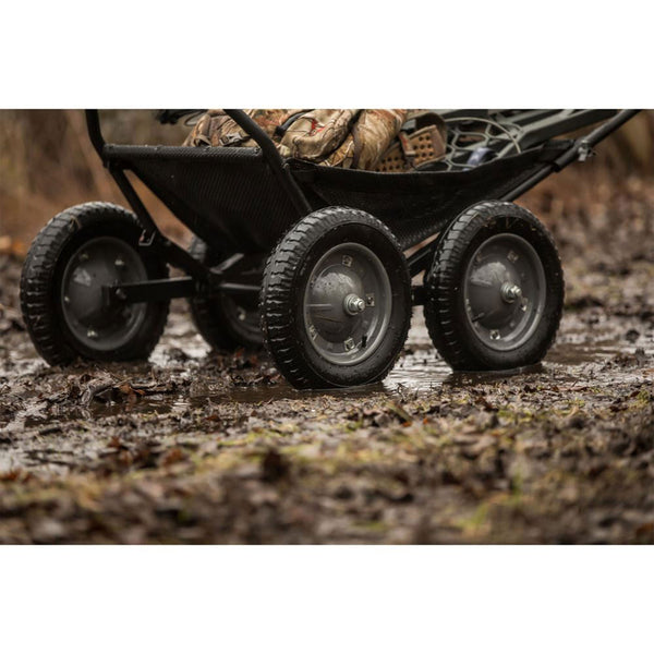 Hawk Crawler 500lb Capacity Foldable Multi Use Deer Game Recovery Cart, Black