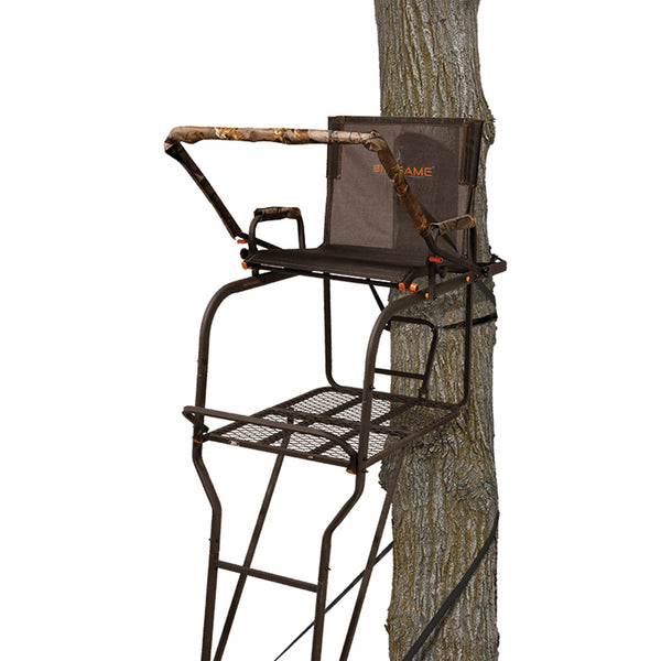 Big Game Hunter HD 1.5 Deer Hunting Ladder Climbing Tree Stand w/Extra Wide Seat