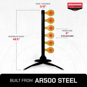 Birchwood Casey World of Targets 49in Handgun Dueling Tree Steel Shooting Target
