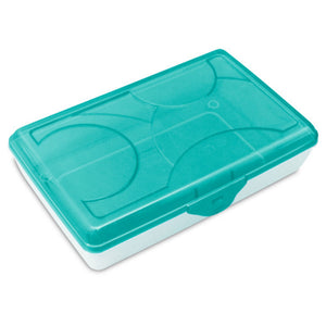 Sterilite 17296W06 Multipurpose Storage Supply Box w/Lid, Molokai Blue (18 Pack) - TRAPSKI