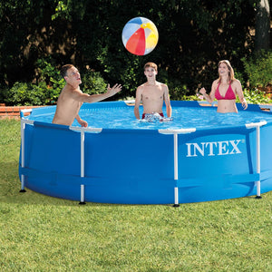 Intex 10 x 2.5 Foot Above Ground Pool + Filter Cartridge (2 Pack) + Filter Pump