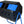 FCMP Outdoor 37 Gallon Dual Chamber Tumbling Composter Bin with 2 Doors, Blue
