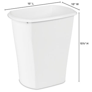 Sterilite 5.5 Gallon White Ultra Plastic Wastebasket Trash Can (12 Pack)