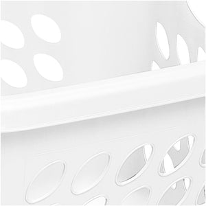 Sterilite Ultra Square Laundry Basket, 1.5 Bushel Clothes Hamper, White, 12 Pack