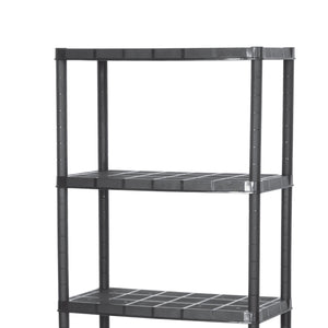 Ram Quality Products Platin 15 inch 5 Tier Plastic Storage Shelves, Black