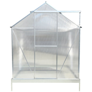 Polycarbonate house, Heavy Duty Outdoor Aluminum Walk-In House Kit With Rain Gutter, Vent And Door For Backyard Garden