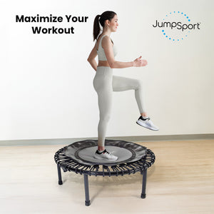 JumpSport 230F Folding Fitness Rebounder Trampoline for In Home Cardio Fitness