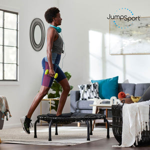 JumpSport 250 Workout Rebounder for Adults, 39" Mini Fitness Trampoline, Black