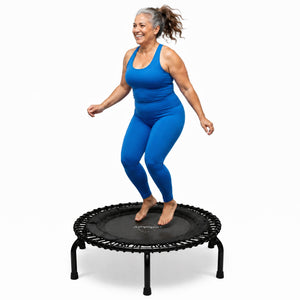 JumpSport 250 Workout Rebounder for Adults, 39" Mini Fitness Trampoline, Black