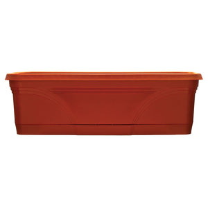 Southern Patio 36 Inch Medallion Hanging Garden Box Planter, Terracotta (2 Pack)