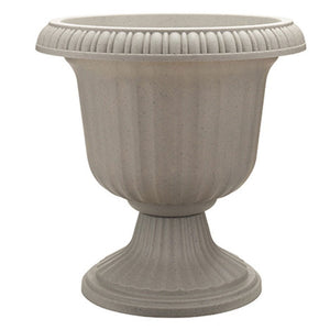 Southern Patio Large 14 In Outdoor Lightweight Resin Utopian Urn Planter, Stone - TRAPSKI