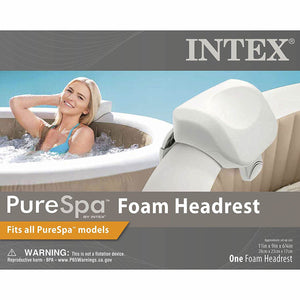 Intex PureSpa Energy Efficient Hot Tub Cover & Cushioned Foam Headrest (2 Pack)