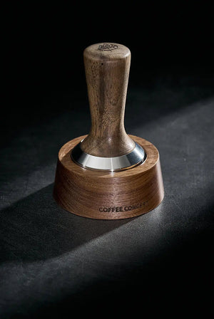 Walnut Espresso Tool Organizer Stand - Multi-Slot Storage for Tamper & Distributor Under $36