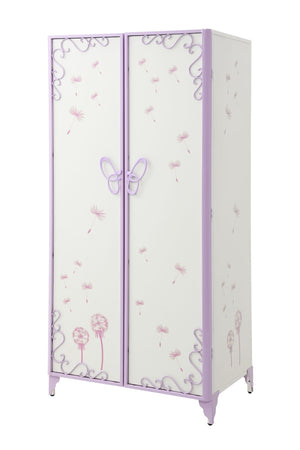 Priya II Synthetic Leather Purple Wardrobe