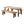 Outdoor Dining Set with 2 Benches and 1 Dining Table - Light Brown