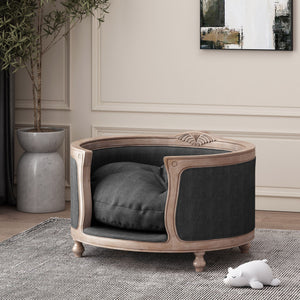 Upholstered Pet Bed, Fabric Dog Bed