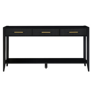 U_STYLE 60" Painted Console Table with 3 Drawers