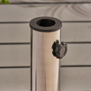 Wheelie Round Umbrella Base With Stainless Steel Holder