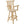 Rustic Bar Stool, Fir Wood Construction, Wide Armrest