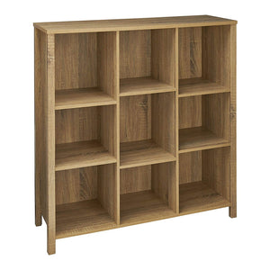 ClosetMaid Freestanding Premium 9-Cube Storage Organizer Bench, Weathered Oak