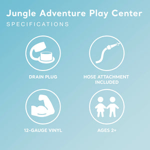 Intex Inflatable Jungle Adventure Play Center & Plastic Fun Ballz, 100 Pack