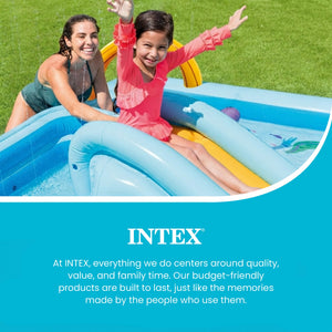 Intex 96" x 78" x 28" Inflatable Jungle Adventure Play Center Spray Kiddie Pool