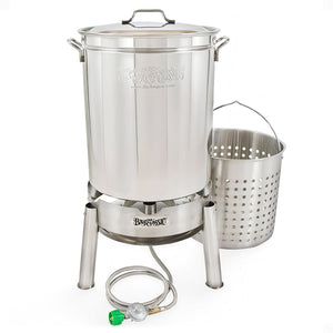 Bayou Classic KDS-160 60 Quart Stainless Boil Steamer Cooker and Basket Kit