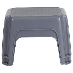 Rubbermaid Durable Plastic Step Stool w/ 250-LB Weight Capacity, Gray (4 Pack)