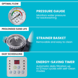 Intex 26675EG 1600 GPH Krystal Clear Pool Saltwater System and Sand Filter Pump