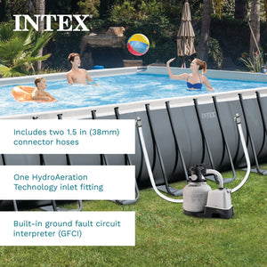 Intex 26675EG 1600 GPH Krystal Clear Pool Saltwater System and Sand Filter Pump