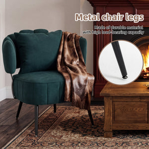Decorative Chenille Armchair with Spring Seat Cushion