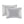 Reversible Quilt Set Grey Full/Queen