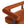 Round Armrest Loveseat (Dark Orange + Brown)