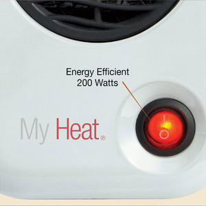 Lasko 101 MyHeat Portable Personal Electric 200W Ceramic Space Heater, White - TRAPSKI