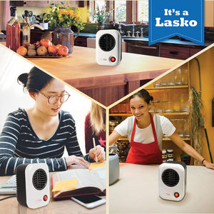 Lasko 101 MyHeat Portable Personal Electric 200W Ceramic Space Heater, White - TRAPSKI