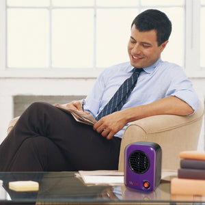 Lasko 106 MyHeat Portable Personal Electric 200 W Ceramic Space Heater, Purple