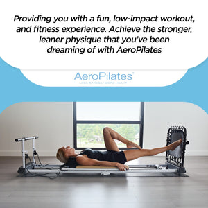 AeroPilates Premier Foldable Reformer Pilates Board Machine w/ Cardio Rebounder