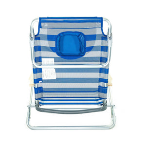 Ostrich South Beach Chair Portable Outdoor Camping Pool Tanning Recliner, Stripe