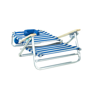 Ostrich South Beach Chair Portable Outdoor Camping Pool Tanning Recliner, Stripe