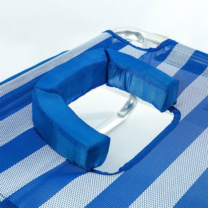 Ostrich South Beach Chair Portable Outdoor Camping Pool Tanning Recliner, Stripe