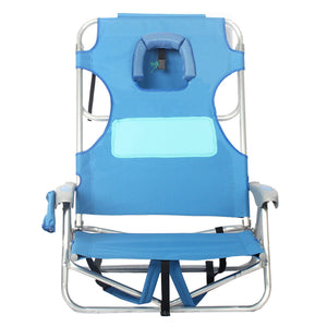 Ostrich Ladies Comfort Backpacker, Outdoor Beach Pool Reclining Chair, Blue