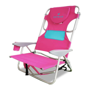 Ostrich Ladies Comfort Backpacker, Outdoor Beach Pool Reclining Chair, Pink